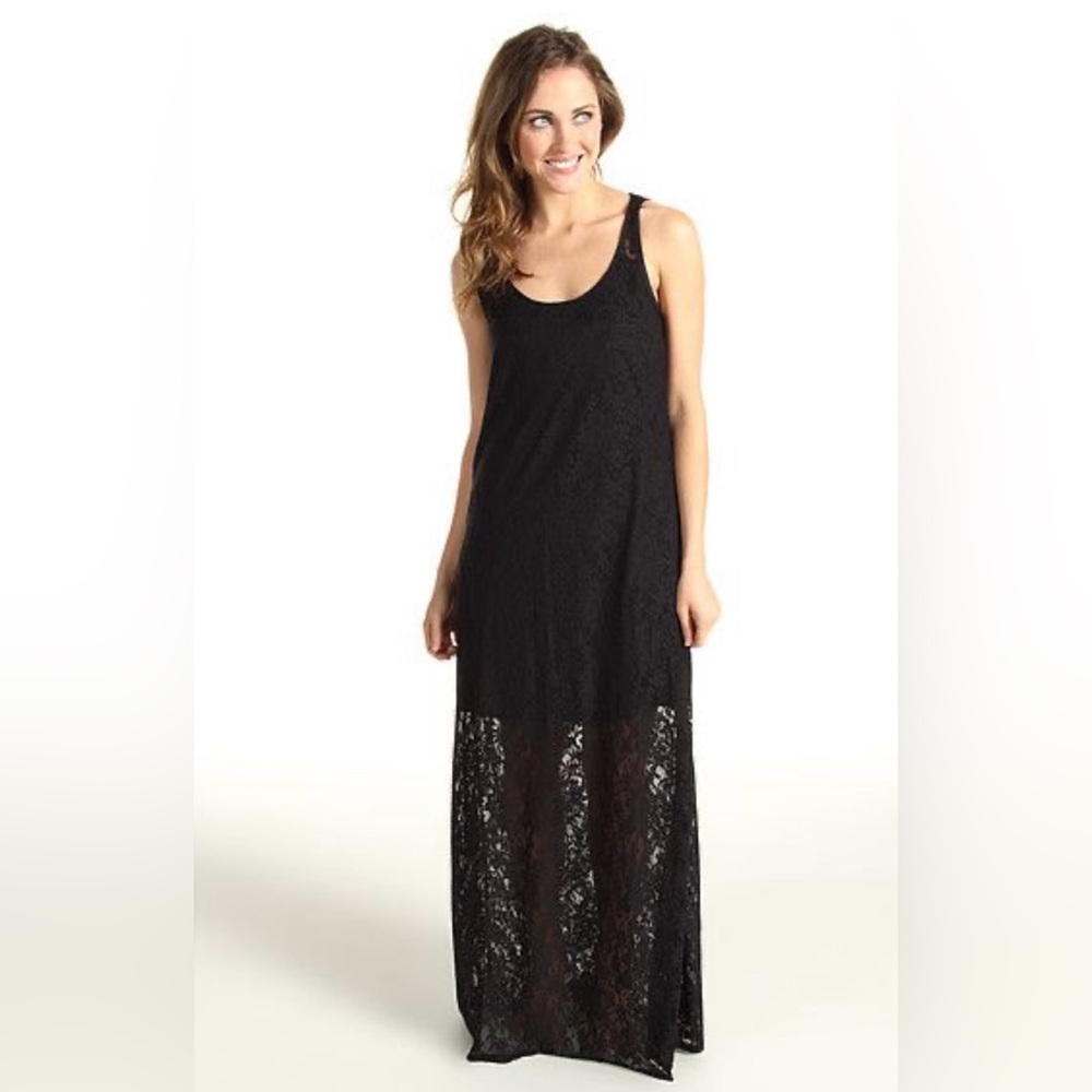 Tommy Bahama Elegant Black Long Ahoy‎ Lace Maxi Dress Sz XS